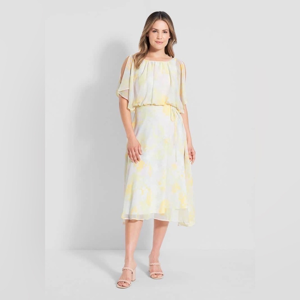 ModCloth Flutter Of Flattery Dress Floral Pastel Watercolor
